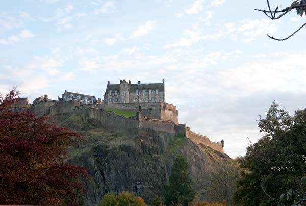 Edinburgh Castle Looking Across The Valley From Princes Street