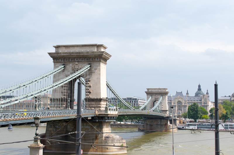 The Chain Bridge over the Danube in Budapest
